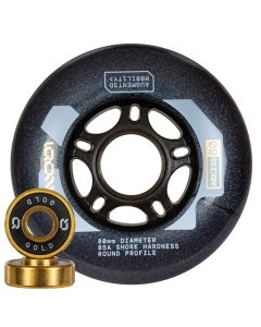 IQON ACCESS COMBO DARK GREY 80MM 85A WHEELS (4 PACK)