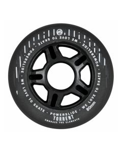 RUEDAS POWERSLIDE TORRENT RAIN 80MM 84A NEGRA (PACK 4)