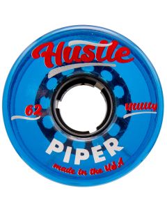 PIPER HUSTLE 62MM 82A CLEAR BLUE-BLACK QUAD WHEELS (4 PACK)