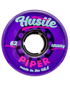 RUEDAS QUAD PIPER HUSTLE 62MM 82A CLEAR PURPLE-BLACK (PACK 4)