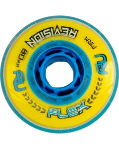 REVISION FLEX FIRM 80MM 80A BLUE-YELLOW WHEELS (4 PACK)