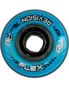 RUEDAS REVISION FLEX SOFT 76MM 76A BLUE-BLACK (PACK 4)
