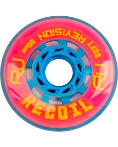 RUEDAS REVISION RECOIL SOFT 80MM 76A BLUE-PINK (PACK 4)