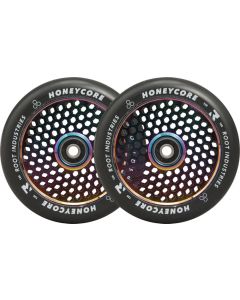 RUEDAS SCOOTER ROOT HONEYCORE 120MM NEGRO-NEOCHROME (PACK 2)
