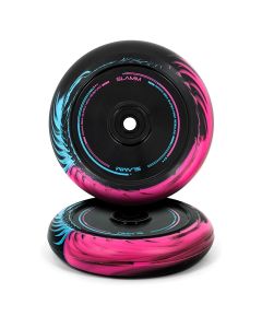 RUEDAS SLAMM SWIRL HOLLOW CORE 110MM 88A NEGRO-AZUL-ROSA (PACK 2)
