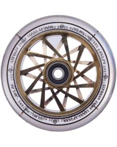 SCOOTER STRIKER ZENUE CLEAR 110MM GOLD CHROME WHEEL (UNIT)
