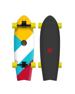 SURFSKATE HYDROPONIC FISH VORTEX 2.0 AMARILLO-ROJO 31,5’’X9,75’’