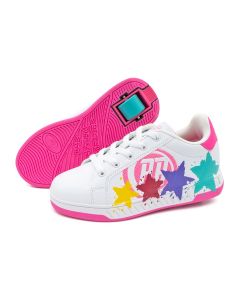 ZAPATILLAS CON RUEDAS BREEZY ROLLERS SPLATTER BLANCO-ROSA
