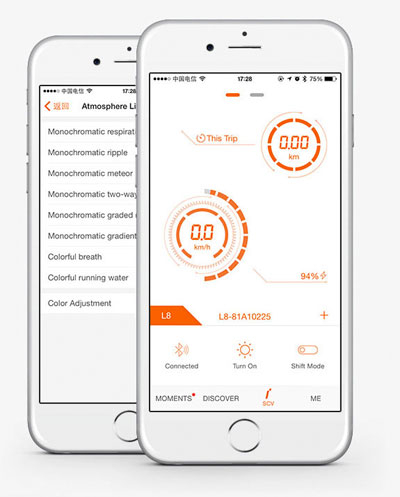 App para smartphone de un patinete eléctrico