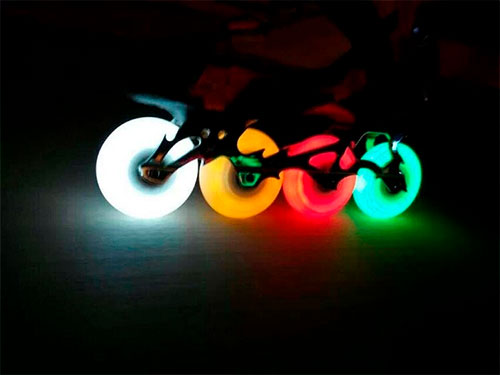 Ruedas para patines con luz para niña y niño